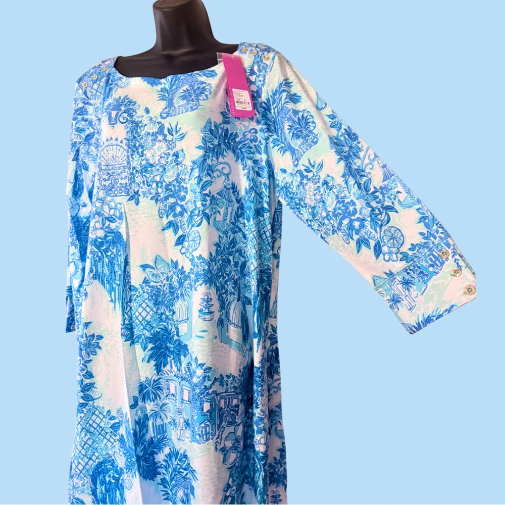 Lilly Pulitzer Sophie Shift Dress • Toile Me About It Print • UPF50+ - Picture 2 of 5